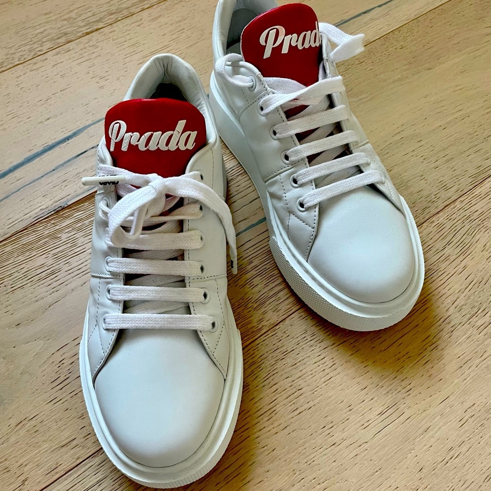 PRADA Chunky White Sneakers, 38,5 / 39